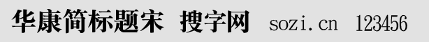 华康简标题宋