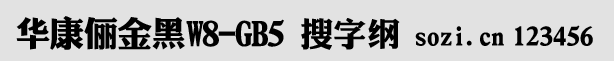 华康俪金黑W8-GB5