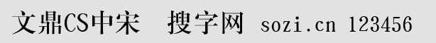 文鼎CS中宋简