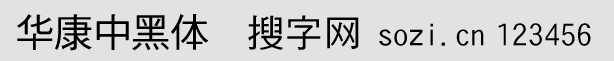 华康中黑体(DFFN_B5 DFHeiMed