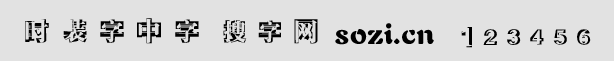 时装字中字