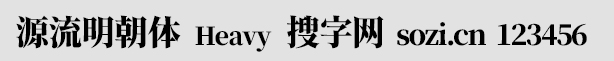 源流明朝Heavy