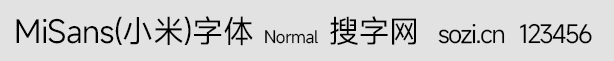 MiSans(小米)字体-Normal