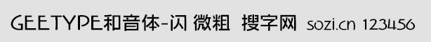 GEETYPE和音体-闪 微粗