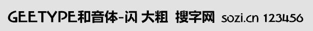 GEETYPE和音体-闪 大粗
