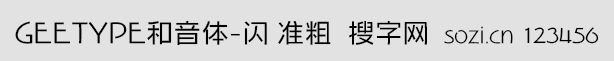 GEETYPE和音体-闪 准粗