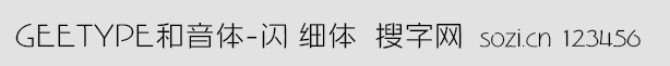 GEETYPE和音体-闪 细体