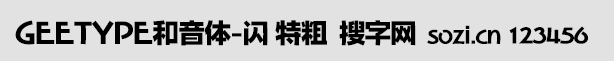 GEETYPE和音体-闪 特粗