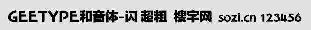 GEETYPE和音体-闪 超粗