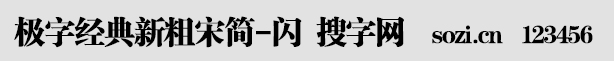 极字经典新粗宋简-闪